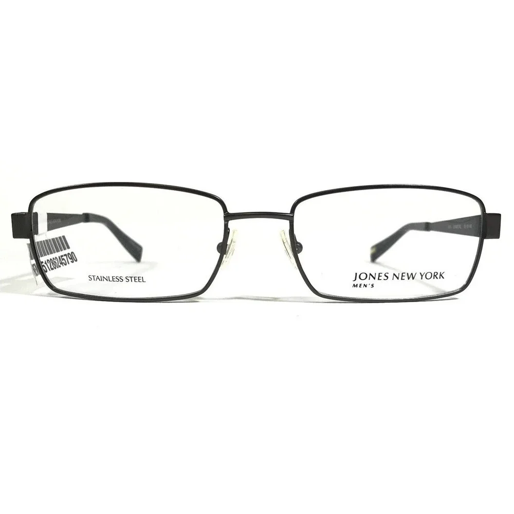 Jones New York Eyeglasses Frames J340 GUNMETAL Grey Rectangle Full Rim 56-18-140